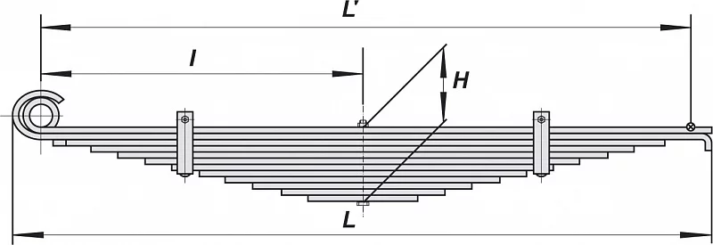 купить Рессора передняя (на 6520) 20т. (11 листов) / ЗАО "БЗРП" г.Белорецк